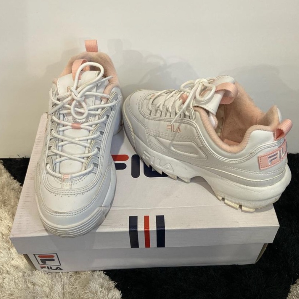 White and pink Fila Sneakers